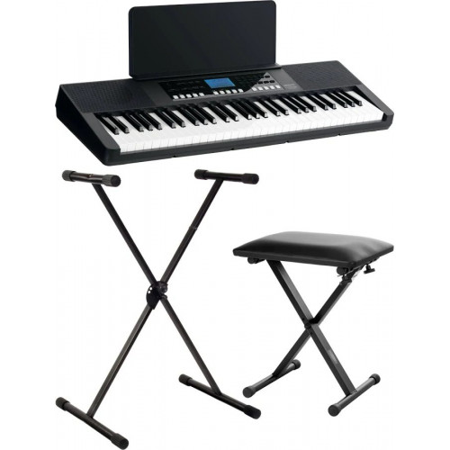 FunKey 61 Performer Set Negro incl. Soporte Para Teclado + Banco