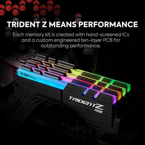 G.Skill Trident Z RGB 16GB Kit DDR4-3200 CL16 (F4-3200C16D-16GTZR)