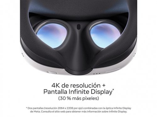 Gafas de realidad virtual - Meta Quest 3, 512 GB, Resolución 4K, Blanco