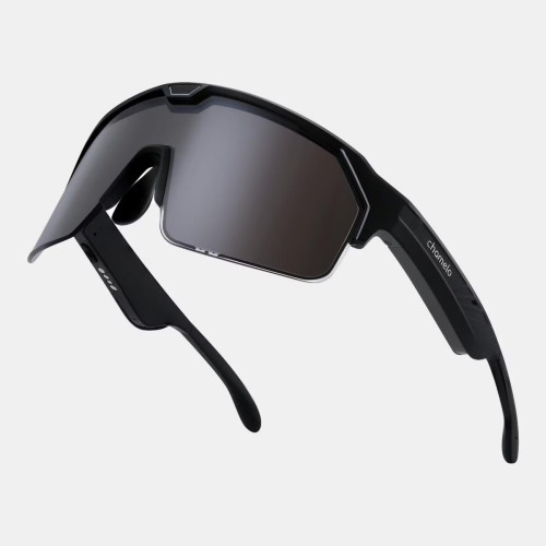 Gafas de Sol Unisex Music Shield Slider HVL Smoke Matte Black Chamelo Negro mate