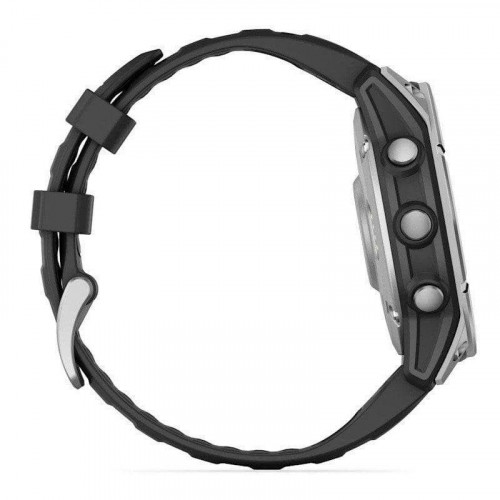 Garmin Fenix E 47mm Reloj Smartwatch Acero Inoxidable con Correa de Silicona Negra