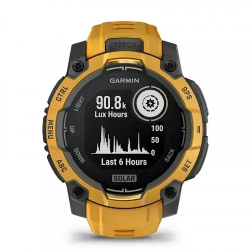 Garmin Instinct 3 GPS Bluetooth 45mm Power Glass Amarillo Talla Única Resistencia Agua 10ATM SpO2 Pulsómetro