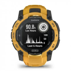 Garmin Instinct 3 GPS Bluetooth 50mm Power Glass Amarillo Talla Única Resistencia Agua 10ATM SpO2 Pulsómetro