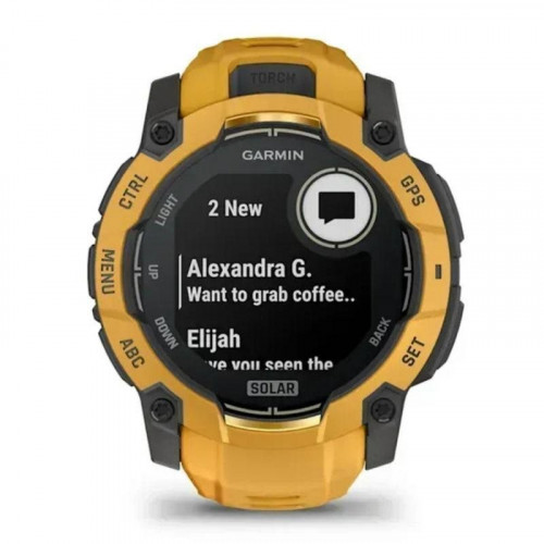 Garmin Instinct 3 GPS Bluetooth 50mm Power Glass Amarillo Talla Única Resistencia Agua 10ATM SpO2 Pulsómetro