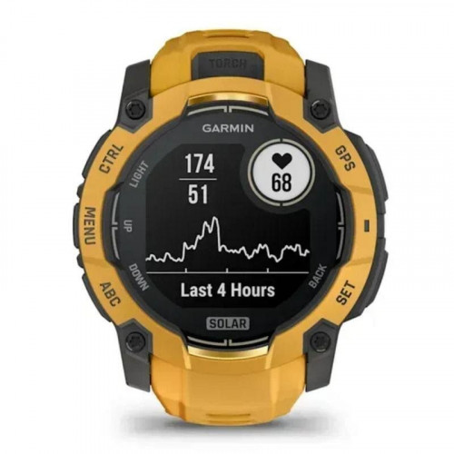 Garmin Instinct 3 GPS Bluetooth 50mm Power Glass Amarillo Talla Única Resistencia Agua 10ATM SpO2 Pulsómetro