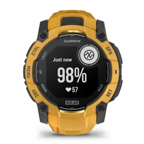 Garmin Instinct 3 GPS Bluetooth 50mm Power Glass Amarillo Talla Única Resistencia Agua 10ATM SpO2 Pulsómetro