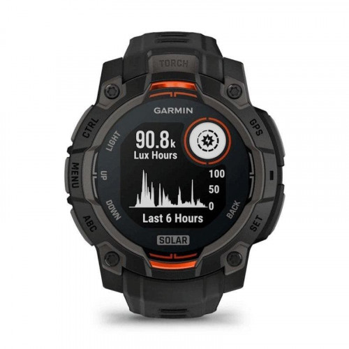 Garmin Instinct 3 Solar GPS Bluetooth 50mm MIP Negro Resistencia al Agua 10ATM SpO2 Pulsómetro