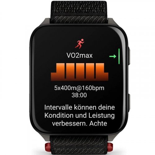 Garmin Venu X1 Caja de titanio Gris Correa de nailon ComfortFit Negro