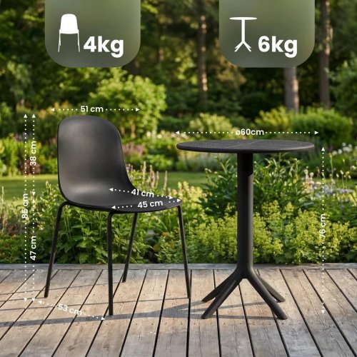 Gartenmbel-Set Torin mit 2 Sthlen