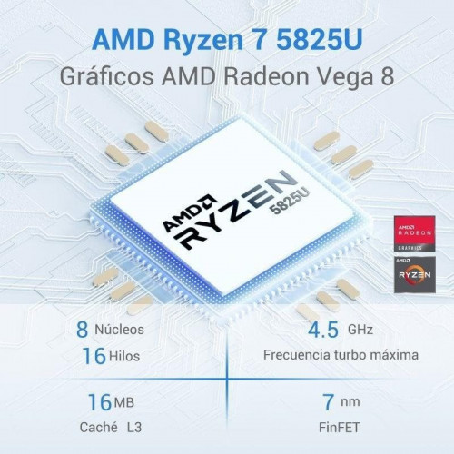 GEEKOM Mini PC A5 Ryzen 7 5825U 16GB RAM 512GB + Win11 Pro