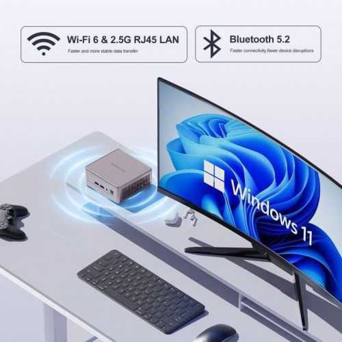 GEEKOM Mini PC A5 Ryzen 7 5825U 16GB RAM 512GB + Win11 Pro