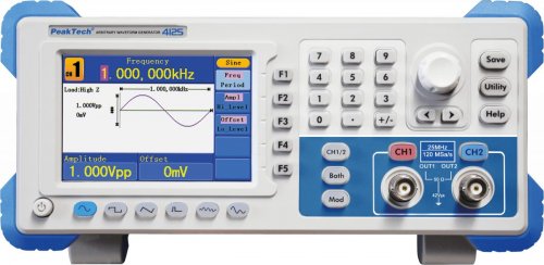 Generador de funciones arbitrarias, 1 µHz ... 25 MHz