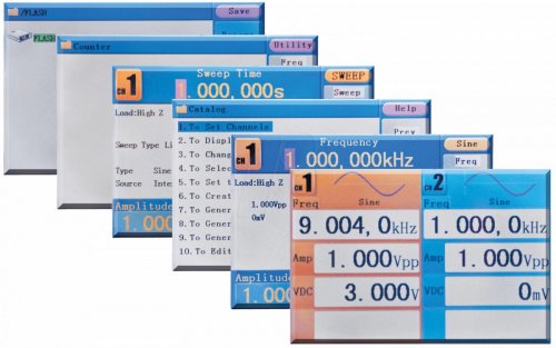 Generador de funciones arbitrarias, 1 µHz ... 25 MHz