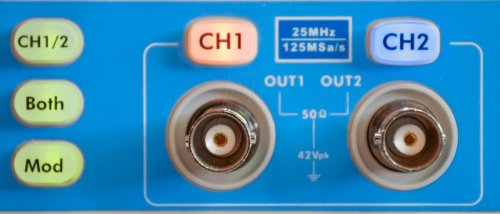 Generador de funciones arbitrarias, 1 µHz ... 25 MHz