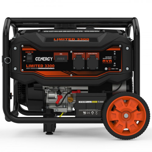 Generador GENERGY LIMITED3300 – 3300W de salida máxima a 230V – Salida estabilizada AVR – Arranque eléctrico - Obras, Emergencias y Vivienda Aislada
