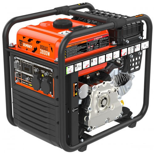 Generador inverter gasolina GENERGY RODAS - 3800W de potencia máxima - Arranque eléctrico