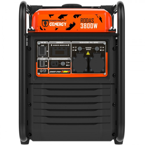 Generador inverter gasolina GENERGY RODAS - 3800W de potencia máxima - Arranque eléctrico