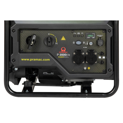 Generador Inverter PRAMAC P 3500 i/o - 3,3 kW - Arranque manual - 230V - 66 dB - tecnología PowerRush, electrodomésticos, herramientas, equipos sensibles, conexión en paralelo