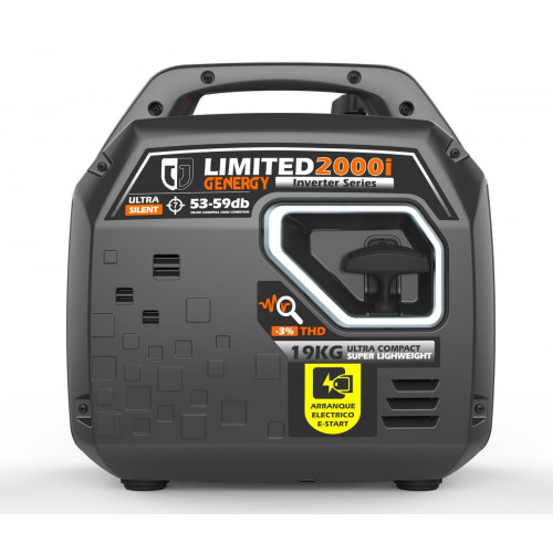 Generador inverter silencioso GENERGY LIMITED2000i - 2000/1700W - Arranque eléctrico y control remoto