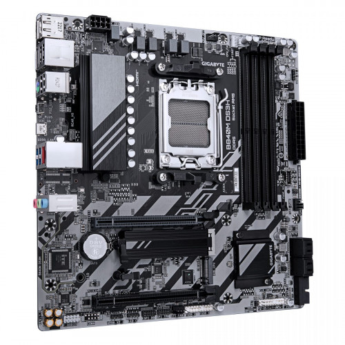 GIGABYTE AMD B840M DS3H Placa base - Procesadores AMD Ryzen 9000, VRM de 8+2+2 fases, hasta 8200 MHz DDR5, 2xPCIe 4.0 M.2, LAN 2.5GbE, USB 3.2 Gen 1