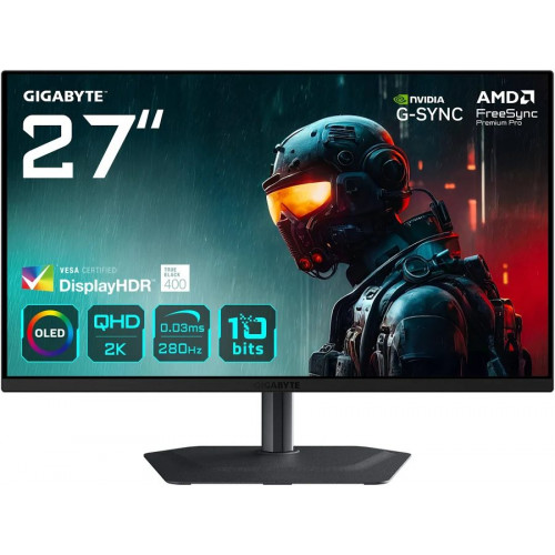 GIGABYTE QD-OLED MO27Q2A Monitor gaming 27