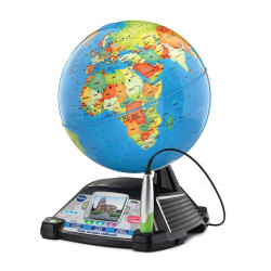 Globo terráqueo multimedia, Globo interactivo con pantalla y + 600 imágenes y vídeos de la BBC VTech