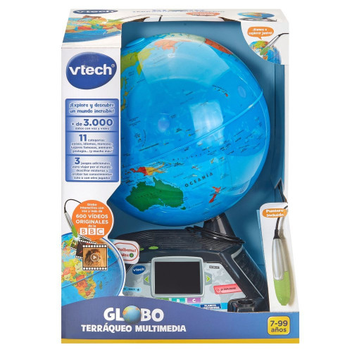 Globo terráqueo multimedia, Globo interactivo con pantalla y + 600 imágenes y vídeos de la BBC VTech
