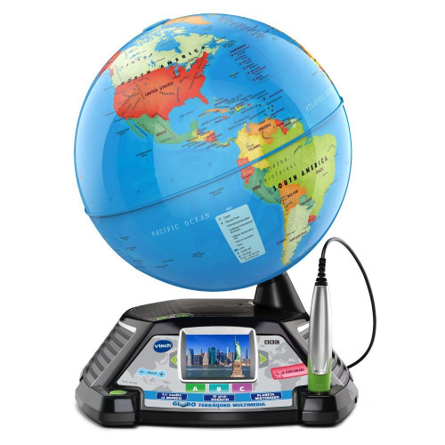 Globo terráqueo multimedia, Globo interactivo con pantalla y + 600 imágenes y vídeos de la BBC VTech