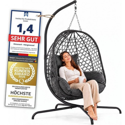 Goodsngadgets Hanging chair (S0VB506US45) Polyrattan grey