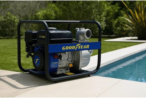 Goodyear Motobomba de agua a gasolina 4.100W. Motor de gasolina 4 tiempos