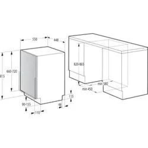Gorenje gv561d10 Lavavajillas total integrado cm. 45