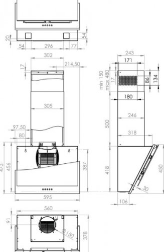 Gorenje whi6syb Campana extractora de pared cm. 60