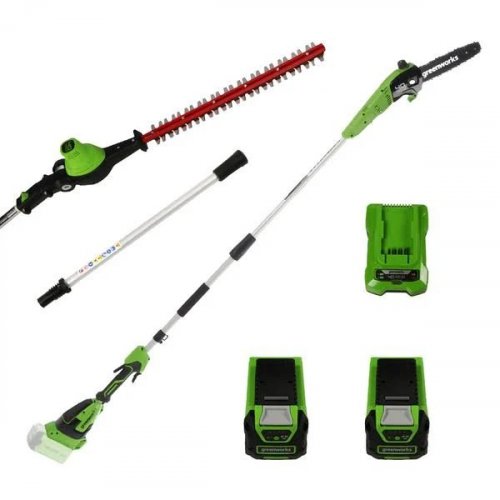 Greenworks GD40PSHK2 Podadora/Cortasetos con pértiga