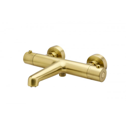 Grifo de bañera termostático ESSEBAGNO envol oro satinado Antical Latón