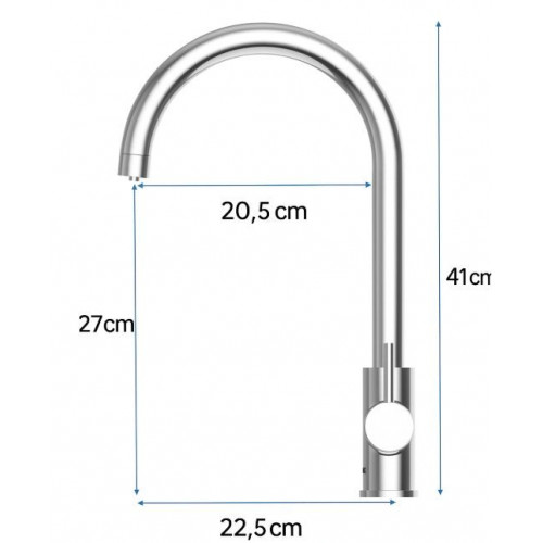 Grifo de cocina caño alto osmosis 3 vías PHILIPS ASH3512/10 negro mate
