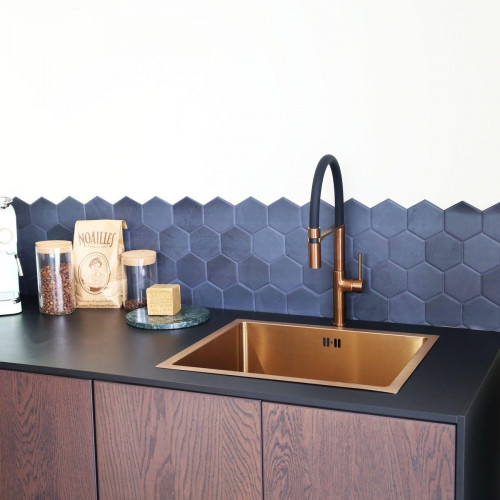 Grifo de cocina monomando alto+ducha ESSEBAGNO Magneto cobre