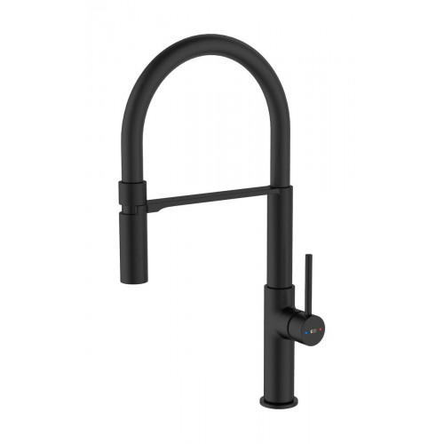 Grifo de cocina monomando alto+ducha ESSEBAGNO Magneto en negro