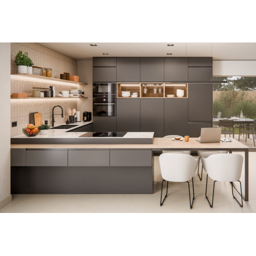 Grifo de cocina monomando alto+ducha ESSEBAGNO Magneto en negro