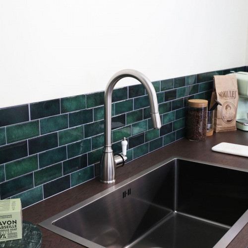 Grifo de cocina monomando alto+extraíble ESSEBAGNO Ascott en inox