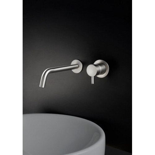 Grifo de lavabo empotrado MAIER LOOK monomando bronce satinado. Apertura en frío. Antical. Latón.