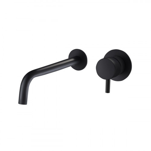 Grifo de lavabo empotrado MAIER LOOK monomando negro mate. Apertura en frío. Antical. Latón. Caño de 20 cm