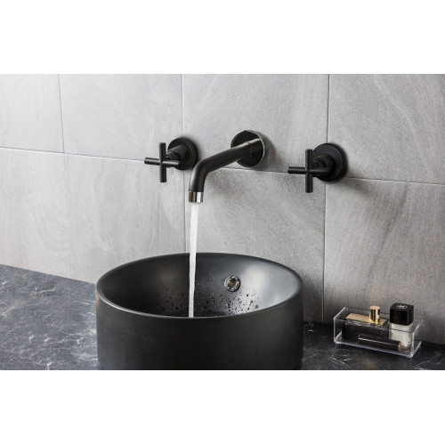 Grifo de lavabo empotrado PAINI Sorrento negro. Latón