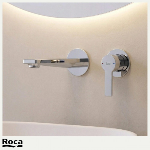 Grifo de lavabo empotrado ROCA Alpine monomando cromo brillo. Antical. Latón. Caño de 20.1 cm