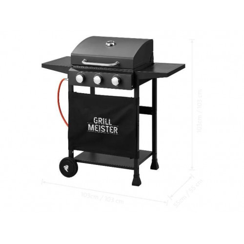 GRILLMEISTER Barbacoa de gas 3 quemadores