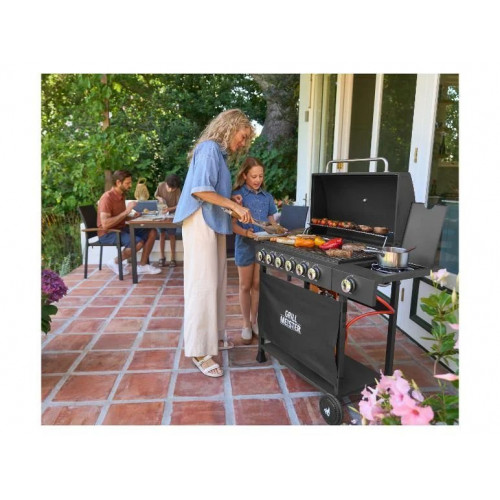 GRILLMEISTER Barbacoa de gas con 6 + 1 quemadores lateral