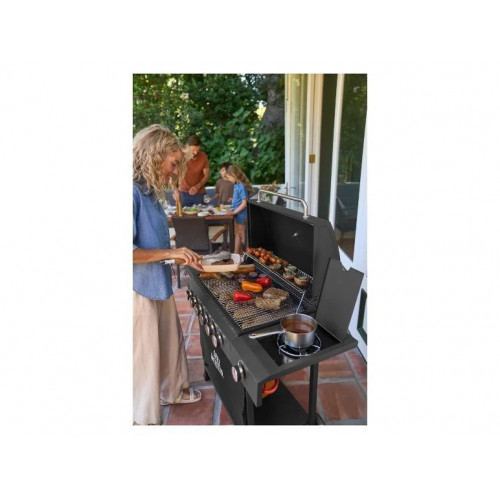 GRILLMEISTER Barbacoa de gas con 6 + 1 quemadores lateral