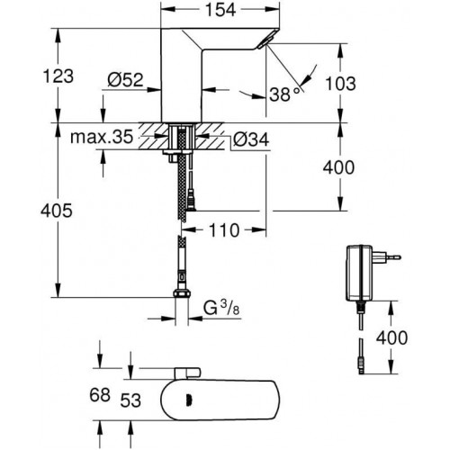 GROHE Bau Cosmopolitan E (36453000)