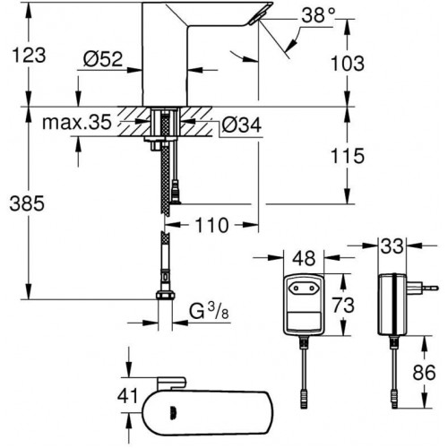 GROHE Bau Cosmopolitan E (36453000)