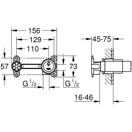 GROHE Cuerpo de instalación universal montado (32635)