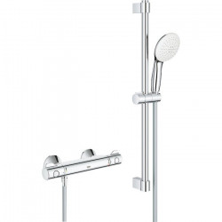 Grohe Grohtherm 800 Set 1/2' Mezclador termostático de ducha + 2 rociadores de ducha + 60cm barra de ducha + Manguera flexible (